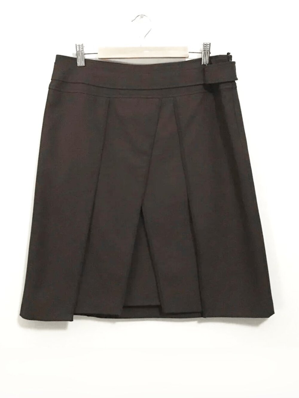 Vintage Esprit Espresso Brown Panelled A-Line Skirt Made in Poland Size